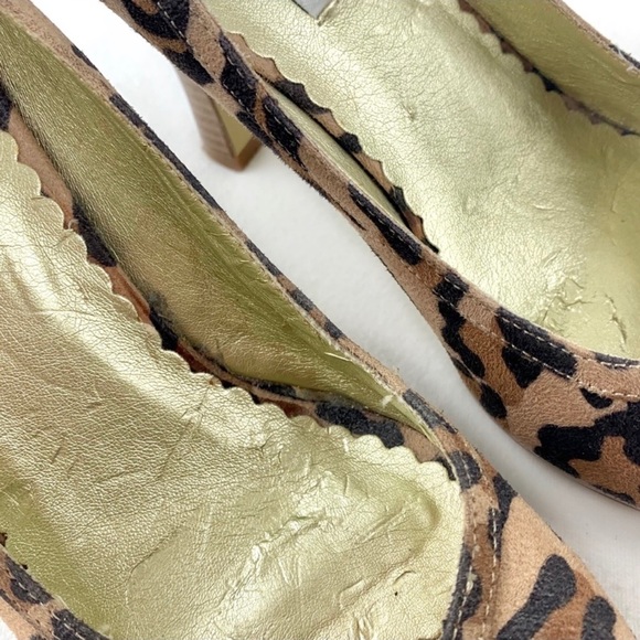 Steve Madden Pumps Leopard Print Open Toe 7.5 - Picture 6 of 8